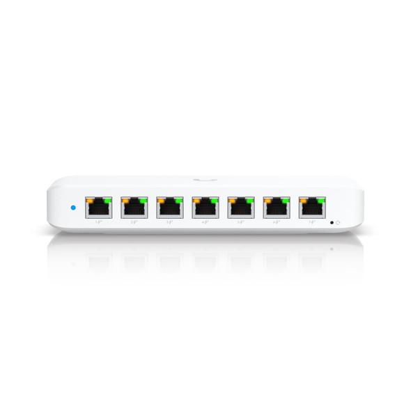 Ubiquiti (USW-Ultra) Ubiquiti Ultra 42W, Compact Layer 2, 8-port GbE PoE Switch, Versatile Mounting Options, 7 PoE/PoE+ No Power Supply, PoE++ Input, 2Yr W