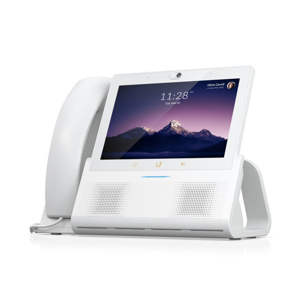Ubiquiti (UTP-TouchMax-W) Ubiquiti UniFi Talk Phone Touch Max,Premium Desktop Smartphone,Ultimate User Exper,7 Touch Display,PoE+ In,Bluetooth,5V, 3A USB type C, White,