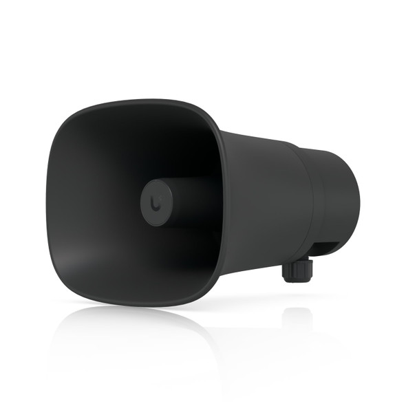 Ubiquiti (UP-AI-HORN-SPEAKER-B) Ubiquiti AI Horn Speaker, Black,All-weather PoE 120 dB Horn Speaker With Advanced AI Alert Functionality&Versatile Wall, Corner,Pole Mounting Options