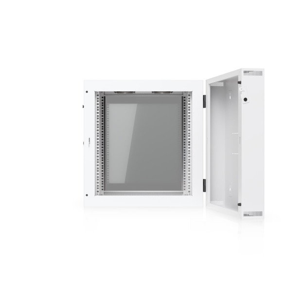 Ubiquiti (UACC-Rack-12U-Wall-SW-G) Ubiquiti 12U Rack Cabinet,Fully Assembled Wall-Mount Rack,Built-In Fans,Removable Panels, Easy Equipment Access,Space-Efficient Small-Scale Deployment