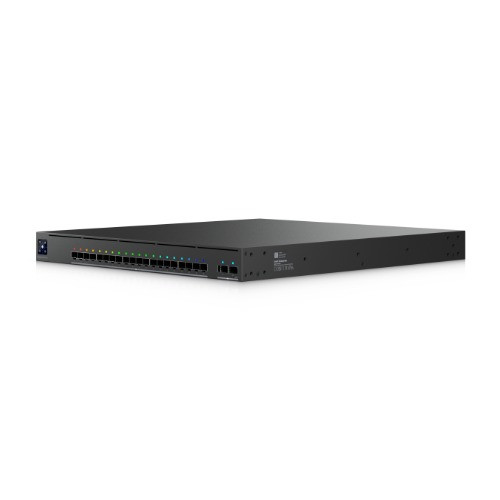 Ubiquiti (EAV-Aggregation) Ubiquiti Enterprise Audio/Video Fiber, Enterprise Audio/Video Switch(20) 10G SFP+(2)100G QSFP28 Uplinks.Supports PTP, SMPTE ST 2110 *Require Deal Reg*