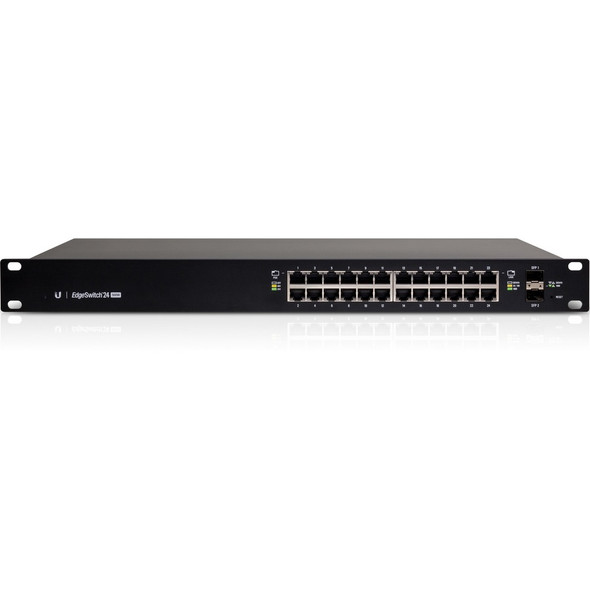 Ubiquiti (ES-24-500W-AU) Ubiquiti EdgeSwitch 24 - 24-Port Managed PoE+ Gigabit Switch, 2 SFP, 500W Total Power Output - Supports PoE+ and 24v Passive