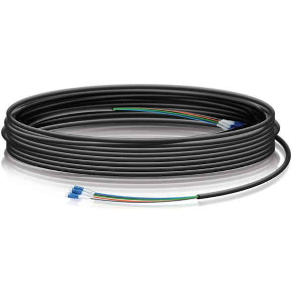 Ubiquiti (FC-SM-200) Ubiquiti Single Mode LC-LC Fiber Cable - 60m (200ft), Outdoor-Rated Jacket w/ Ripcord, Integrated Weatherproof Tape