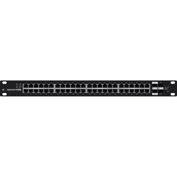 Ubiquiti (ES-48-500W-AU) Ubiquiti EdgeSwitch 48 - 48-Port Managed PoE+ Gigabit Switch, 2 SFP and 2 SFP+, 500W Total Power Output - Supports PoE+ and 24v Passive