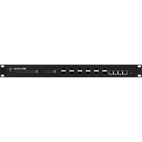 Ubiquiti (ES-12F-AU) Ubiquiti Managed Fiber Aggregation Switch,12x SFP 1Gbps Ports, 4x 1Gbps Ethernet Ports - 16Gbps Switching Capacity