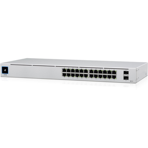 Ubiquiti (USW-24-POE-AU) Ubiquiti UniFi 24 port Managed Gigabit Switch - 16x PoE+ Ports, 8x Gigabit Ethernet Ports, with 2xSFP - 120W - Touch Display - Fanless - GEN2