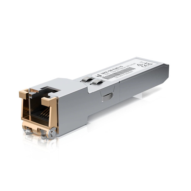 Ubiquiti (UACC-CM-RJ45-1G) SFP to RJ45 Transceiver Module, 1000Base-T Copper SFP Transceiver, 1Gbps Throughput Rate, Supports Up to 100m