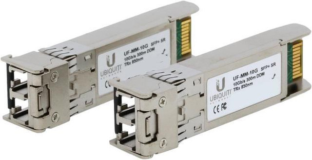 Ubiquiti (UF-MM-10G) Ubiquiti UFiber SFP+ Multi-Mode Fiber Module, 10 Gbps, 300m Distance,  2-Pack