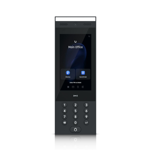 Ubiquiti (UA-Intercom) Ubiquiti Intercom,In/Outdoor Intercom Terminal, Manage Residential &Commercial Building Entry Request, IP65, Bluetooth 4.2/ NFC Connect, Incl 2Yr Warr