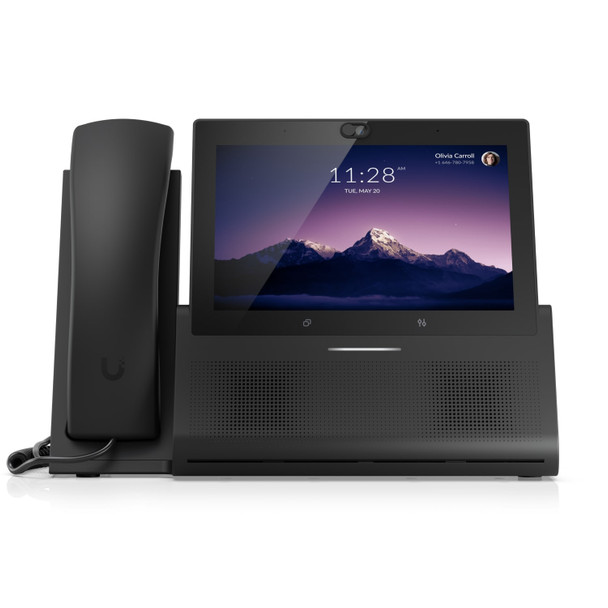 Ubiquiti (UTP-TOUCHMAX) Ubiquiti UniFi Talk Phone Touch Max,Premium Desktop Smartphone,Ultimate User Exper,7 Touch Display,PoE+ In,Bluetooth,5V, 3A USB type C, Black