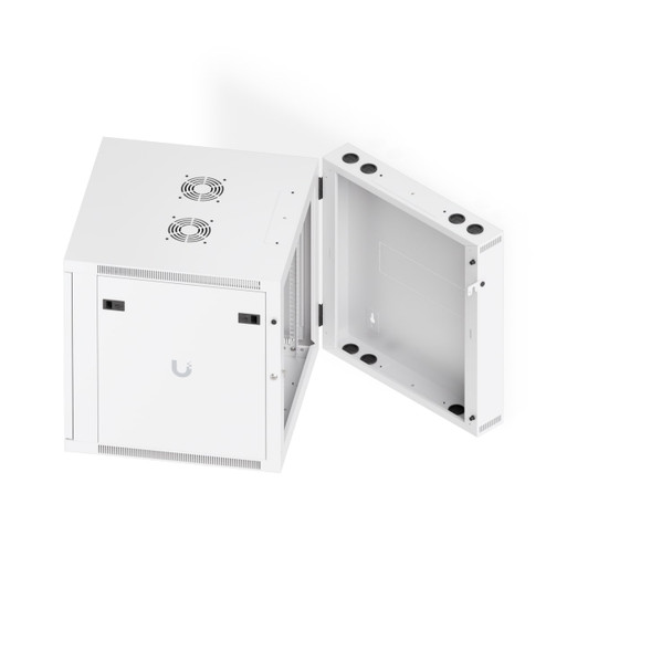 Ubiquiti (UACC-Rack-12U-Wall-SW-P) Ubiquiti 12U Rack Cabinet,Fully Assembled Wall-Mount Rack,Built-In Fans,Removable Panels, Easy Equipment Access,Space-Efficient Small-Scale Deployment