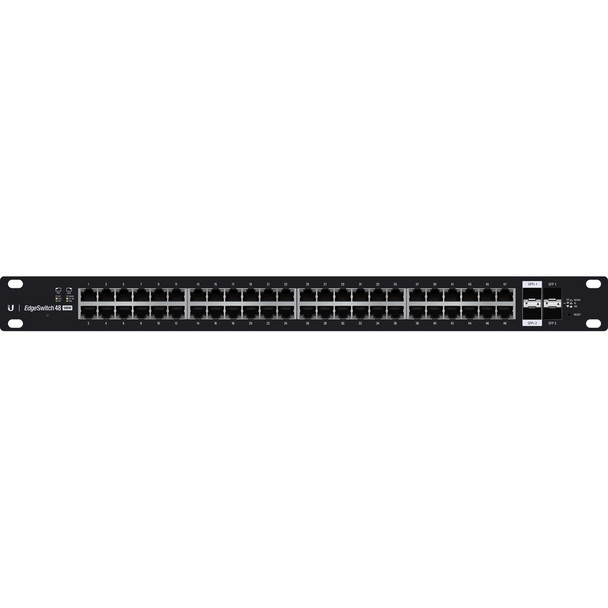 Ubiquiti (ES-48-500W-AU) Ubiquiti EdgeSwitch 48 - 48-Port Managed PoE+ Gigabit Switch, 2 SFP and 2 SFP+, 500W Total Power Output - Supports PoE+ and 24v Passive