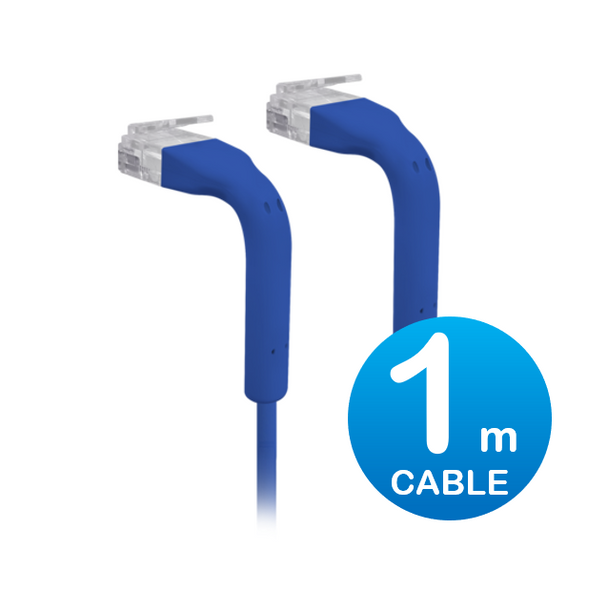 Ubiquiti (U-CABLE-PATCH-1M-RJ45-BL) UniFi Patch Cable 1m Blue, Both End Bendable to 90 Degree, RJ45 Ethernet Cable, Cat6, Ultra-Thin 3mm Diameter U-Cable-Patch-1M-RJ45-BL