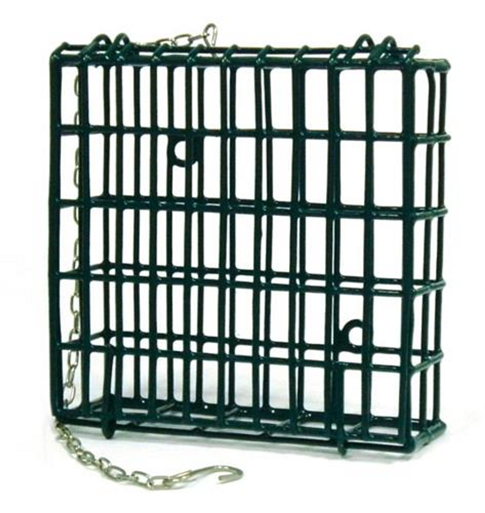 Wire Cage Suet Cake Hanging Feeder - Large