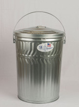 Galvanized Seed Storage Can w/ Lid - 20 Gal
