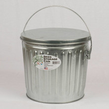 Galvanized Seed Storage Can w/ Lid - 5 Gal.