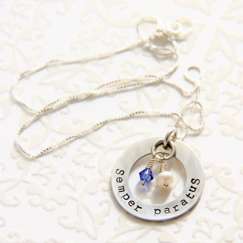 Semper Paratus Washer - Sterling Silver