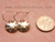 Fleur De Lis Dainty Dome  Earrings - Sterling Silver