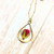 Solitaire Red Rosebud necklace Antique Gold