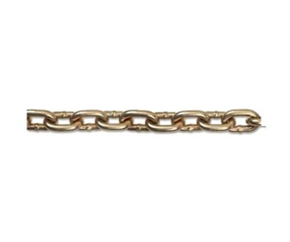 Grade 70 Transport Chain, Size 5/16 in, 275 ft, 4700 lb Limit, Yellow Dichromate