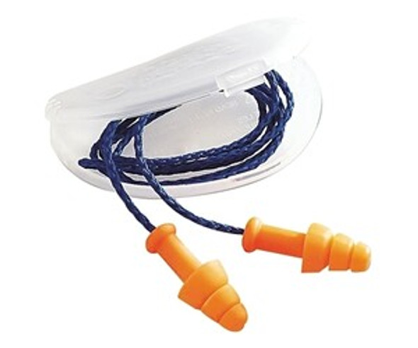 SmartFit® Reusable Earplugs, TPE, Orange, Corded, HearPack