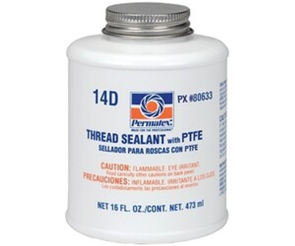 Thread Sealant with PTFE, 16 oz, Can, White