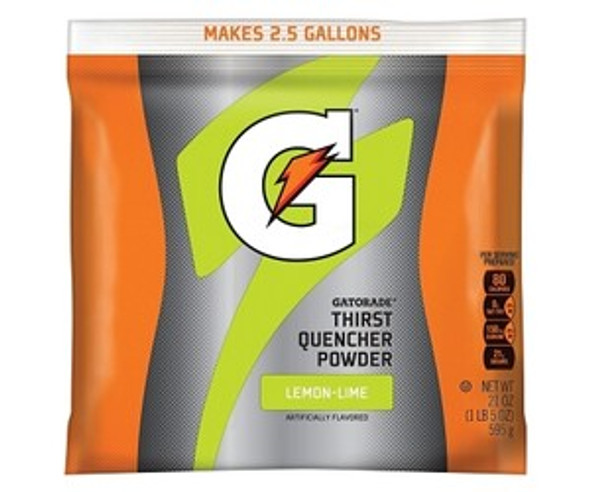 G Series 02 Perform® Thirst Quencher Instant Powder, 21 oz, Pouch, 2.5 gal Yield, Lemon-Lime
