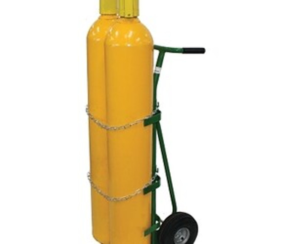 750 Series Carts, Holds 2 Cylinders, 9-1/2 dia,  10 in Semi-Pneumatic Wheels