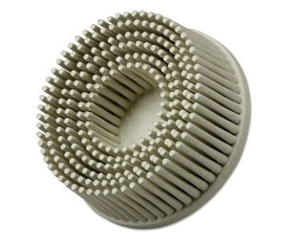Roloc™ Bristle Disc, 3 in x 5/8 in, TR, 80 Grit, Ceramic Abrasive Grain, 15000 rpm, Yellow