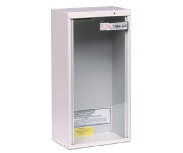 Extinguisher Cabinets, Surface Mount, Steel, Tan, 20 lb or 2.5 gal