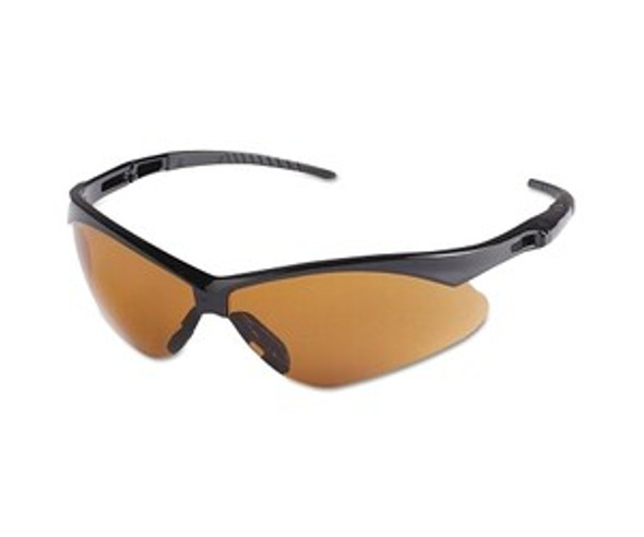 V30 Nemesis™ Safety Glasses, Copper Blue Shield, Polycarbonate Lens, Uncoated, Black Frame/Temples, Nylon