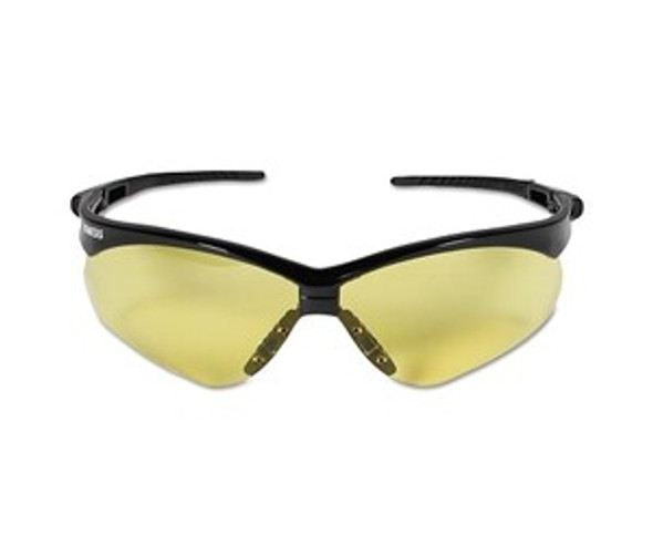 V30 Nemesis™ Safety Glasses, Amber, Polycarbonate Lens, Anti-Fog, Black Frame/Temple, Nylon
