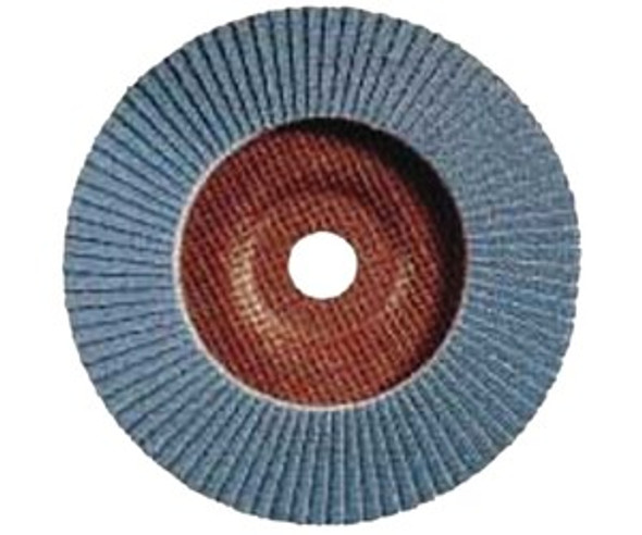 Type 27 POLIFAN® SG Flap Discs, 4-1/2 in, 40 Grit, 7/8 Arbor, 13,300 RPM, Zirconia