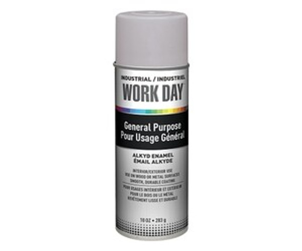 Industrial Work Day™ Enamel Paint, 16 oz, Aerosol Can, Gray Primer