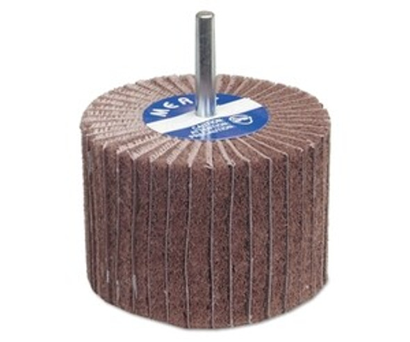 Interleaf Flap Wheels with Mounted Steel Shanks, 2 in x 1 in, 120 Grit