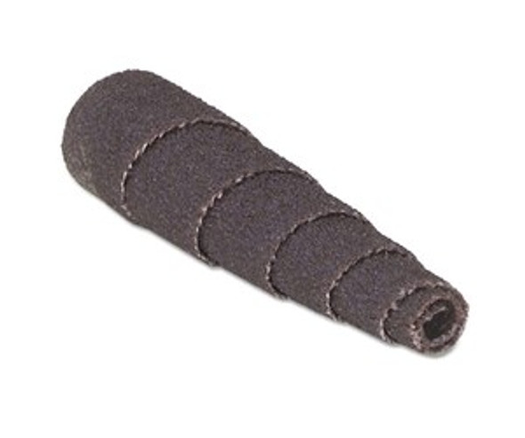 Aluminum Oxide Spiral Rolls Full Tapers, 3/8 x 1 1/2 x 1/8, 80 Grit