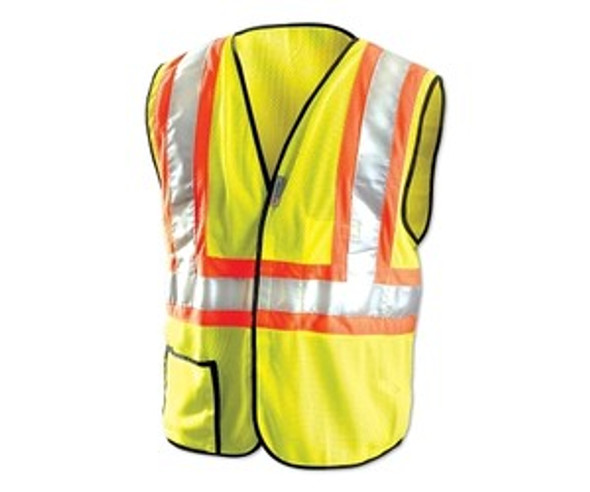 Premium Mesh Two-Tone Safety Vest, 2X-Large, Yellow