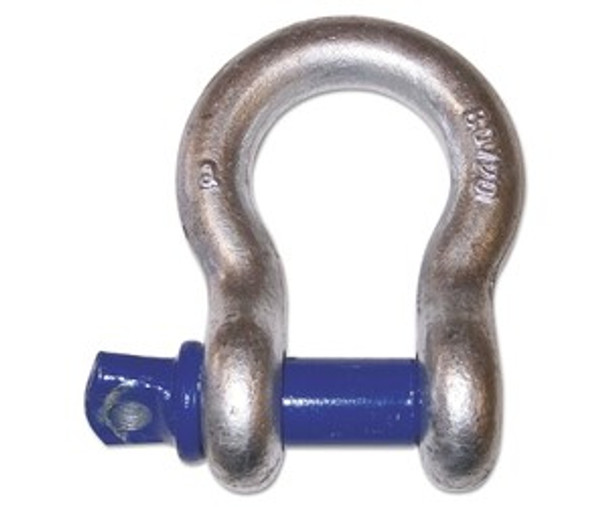Screw Pin Anchor Shackles, 1 11/16 in Opening, 1 in Bail, 17,000 lb Load