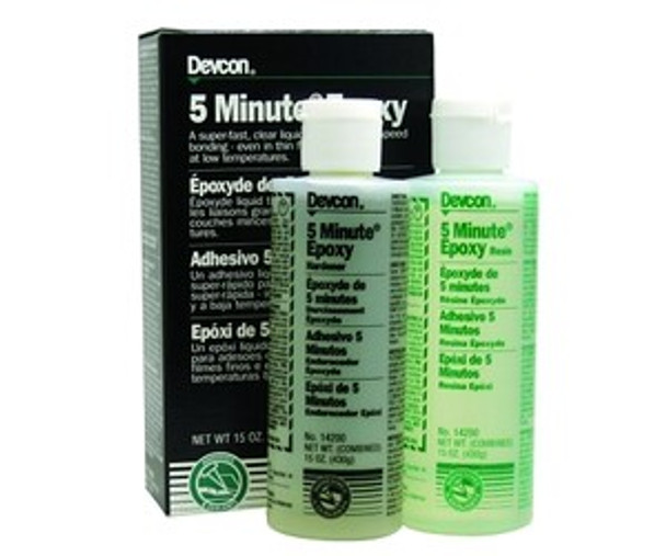 5 Minute® Epoxy, 15 oz, Dual Cartridge, Colorless to Light Yellow