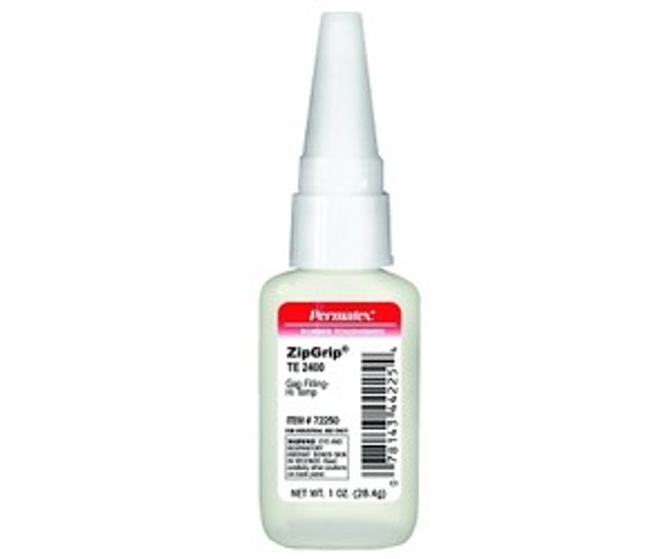 ZipGrip® TE2400 Adhesive, 1 oz, Bottle, Clear