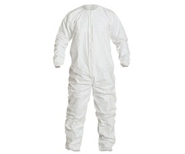 Tyvek® IsoClean® Coveralls with Zipper, Bound, Sterile, White, 3X-Large