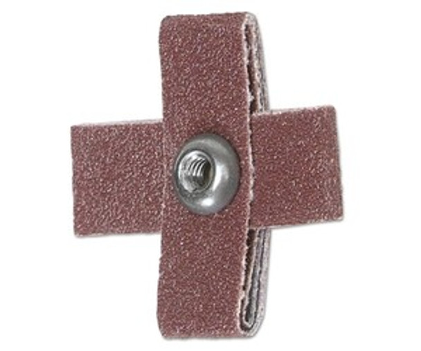 Cross Pads, 4 in Length, 80 Grit, Aluminum Oxide