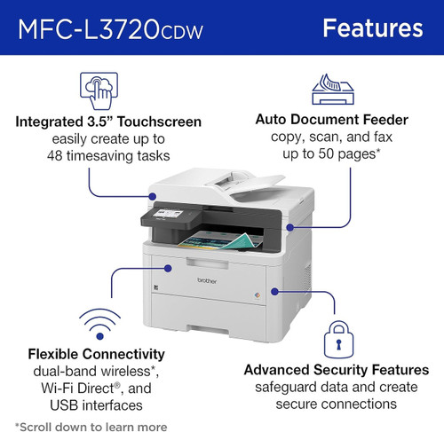 Brother MFC-L3720CDW Wireless Digital Color All-in-One Printer