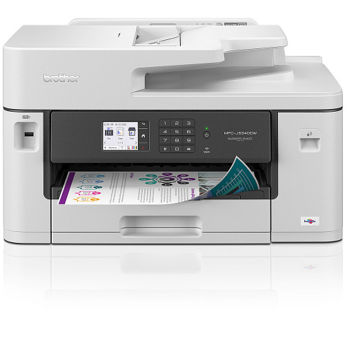 Brother - MFC-J5340DW Wireless All-in-One Business Inkjet Printer  - White/Gray