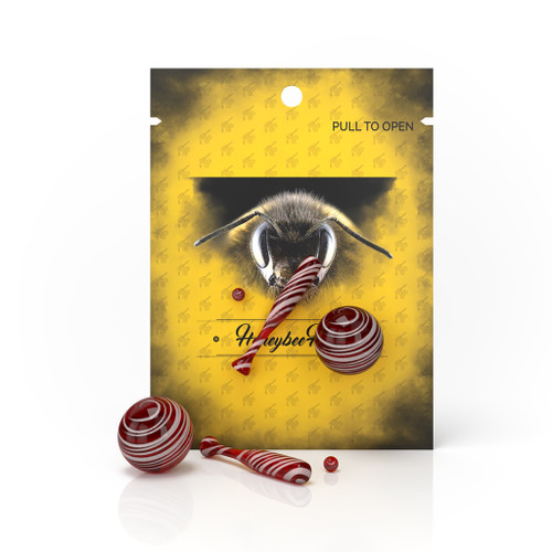 Honeybee Herb Wholesale 3 Pack Red Dab Baseball Bet Packaging View