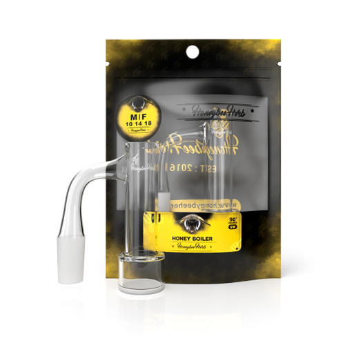 wholesale Honey Boiler 90°-Degree Quartz Banger Black Packaging