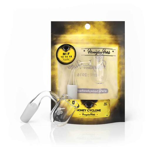 HONEY CYCLONE QUARTZ BANGER - 90° DEGREE | YL For Honeybee Herb Wholesale