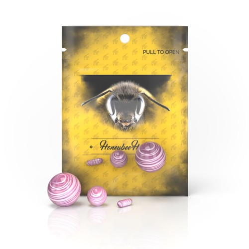 Dab Marble Sets Pink Quartz & Dab Inserts Yellow Packaging | Honeybee Herb Wholesale