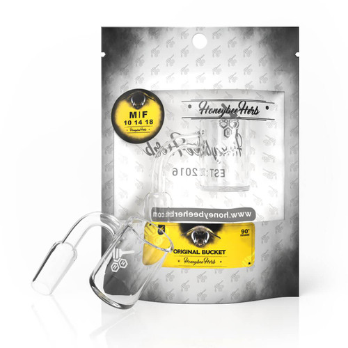 Original Bucket Quartz Banger 90 Degree White Line with 10mm 14mm 18mm Male & Female Joints for Honeybee Herb Wholesale