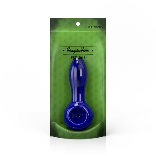 Blue Inside Out Linework Hand Pipe Spoon Packaging View By HBH Wholesale Blue Inside Out Linework Hand Pipe Spoon Packaging View By HBH Wholesale